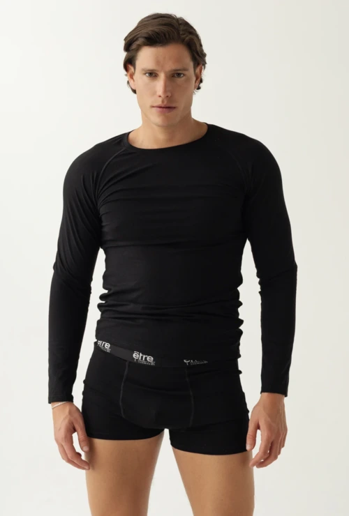 Men's long sleeve T-shirt - black