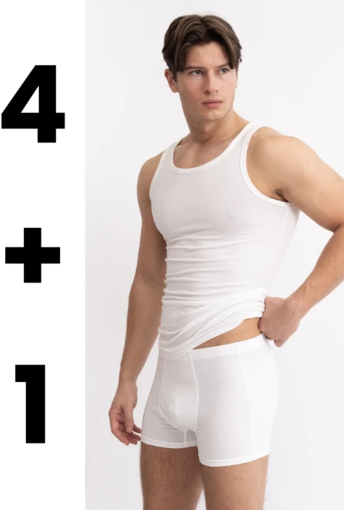 4 + 1 - men's boxer - white
