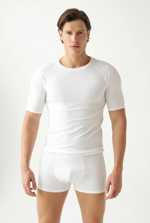 Men's short sleeve T-shirt- white